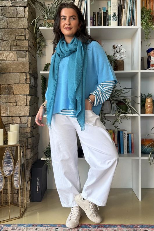  Perfect Breton V Long Sleeve Top Teal /18